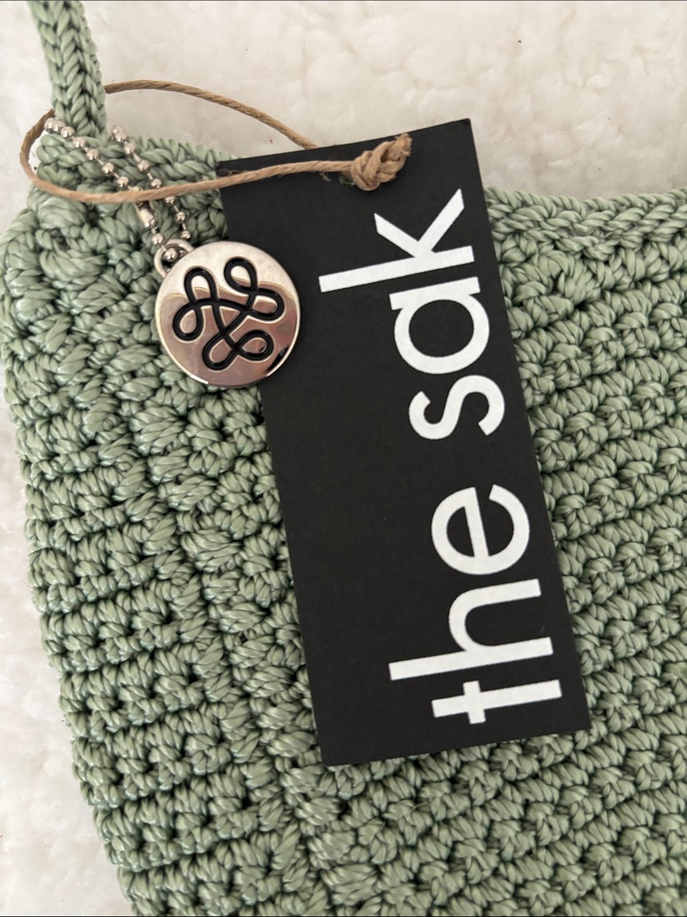 The Sak Sage Green Crochet Crossbody with Floral Appliques - Picture 2 of 10